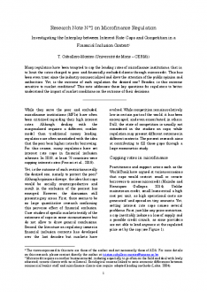 Investigating the Interplay between Interest Rate Caps and Competition in a Financial Inclusion Context