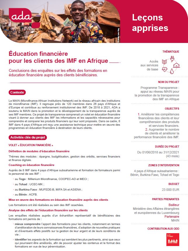 Leçons apprises_Education financière MAIN_FR