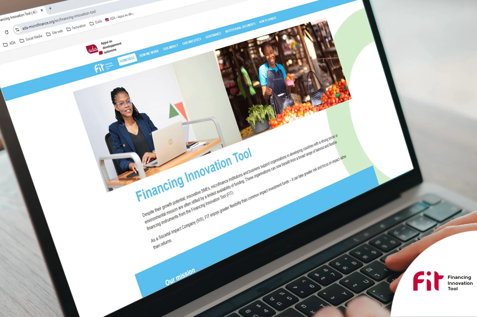 Computer with FIT website