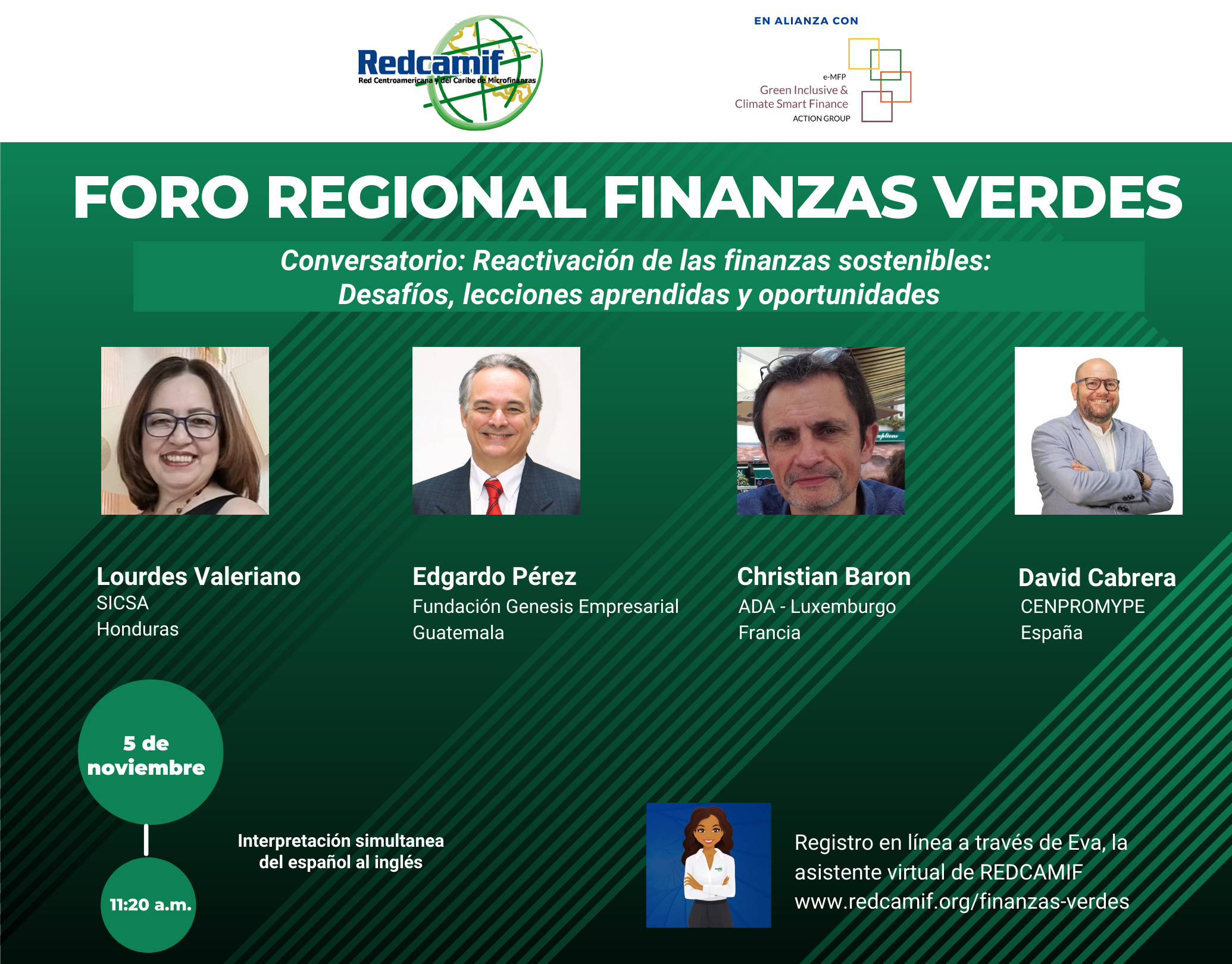 Panel 7 Conversatorio Reactivación de las finanzas sostenibles Desafíos, lecciones aprendidas y oportunidades